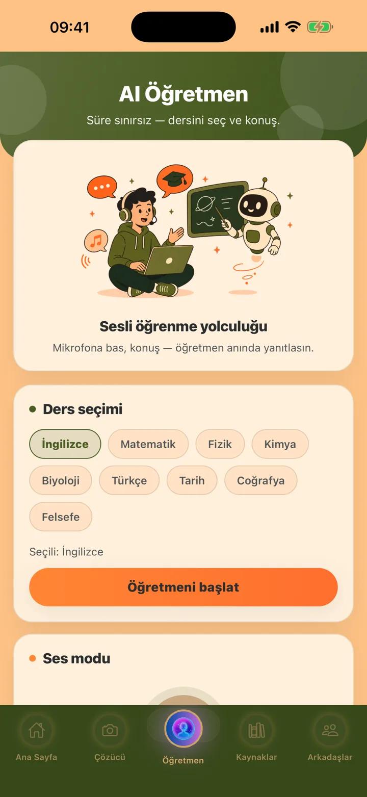 AI Öğretmen (sesli)